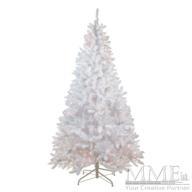 White Christmas Tree - Clear Lights